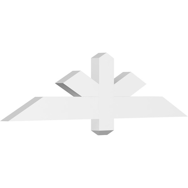 Ekena Millwork Kennewick Architectural Grade PVC Gable Bracket, 48"W x 12"H x 2"D x 4"F, 6/12 Pitch GBP048X12X0204KEN00 - main